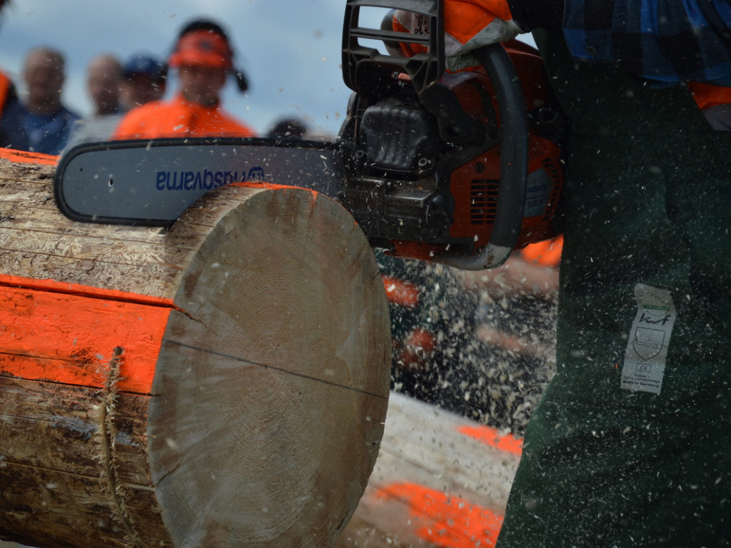 Cięli, rąbali, aż wióry leciały. Niecodzienne zawody w czerwińskiej gminie [FOTO]
