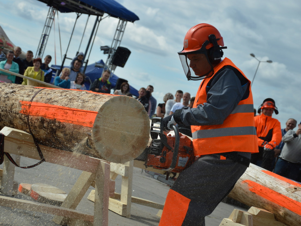 Cięli, rąbali, aż wióry leciały. Niecodzienne zawody w czerwińskiej gminie [FOTO]