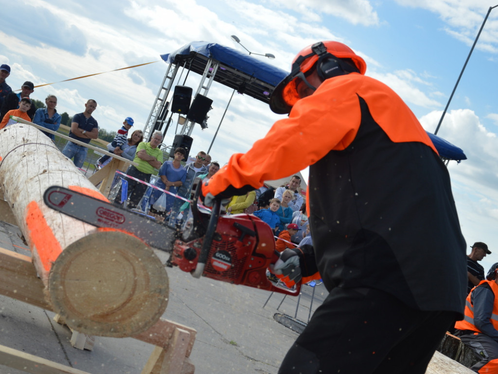 Cięli, rąbali, aż wióry leciały. Niecodzienne zawody w czerwińskiej gminie [FOTO]