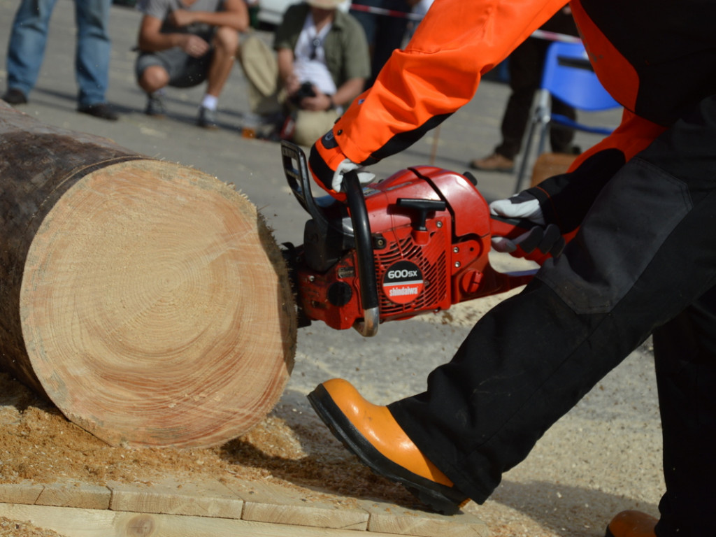 Cięli, rąbali, aż wióry leciały. Niecodzienne zawody w czerwińskiej gminie [FOTO]