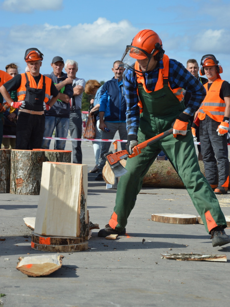 Cięli, rąbali, aż wióry leciały. Niecodzienne zawody w czerwińskiej gminie [FOTO]