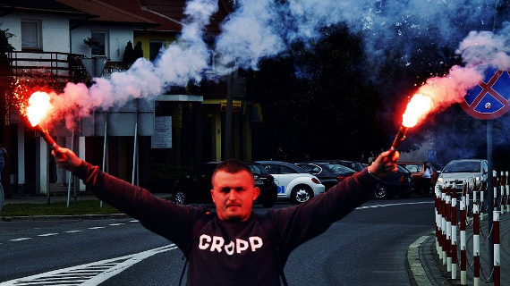 Pamiętamy i będziemy pamiętać! Punkt 17 zamarł ruch przy płońskim rondzie [FOTO]