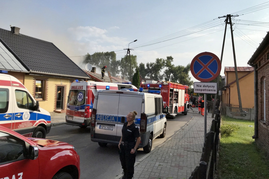 Pożar domu jednorodzinnego przy ulicy Odrodzenia