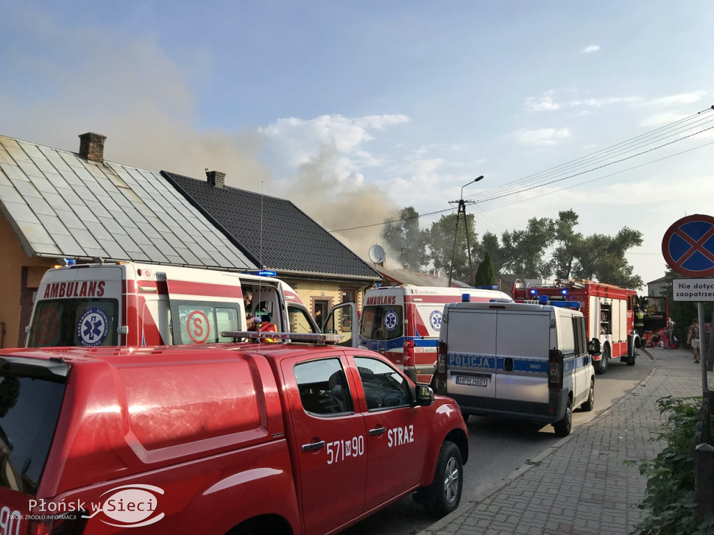 Pożar domu jednorodzinnego przy ulicy Odrodzenia