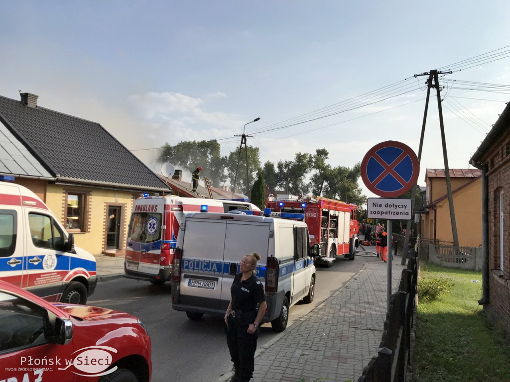 Pożar domu jednorodzinnego przy ulicy Odrodzenia
