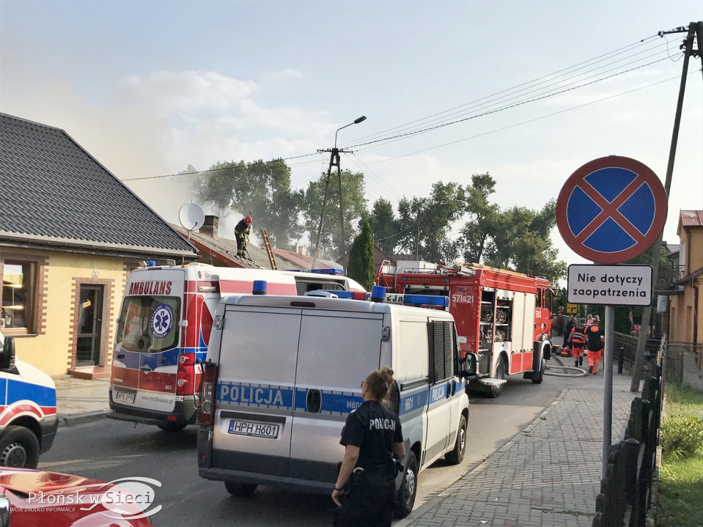 Pożar domu jednorodzinnego przy ulicy Odrodzenia