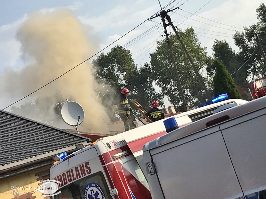Pożar domu jednorodzinnego przy ulicy Odrodzenia