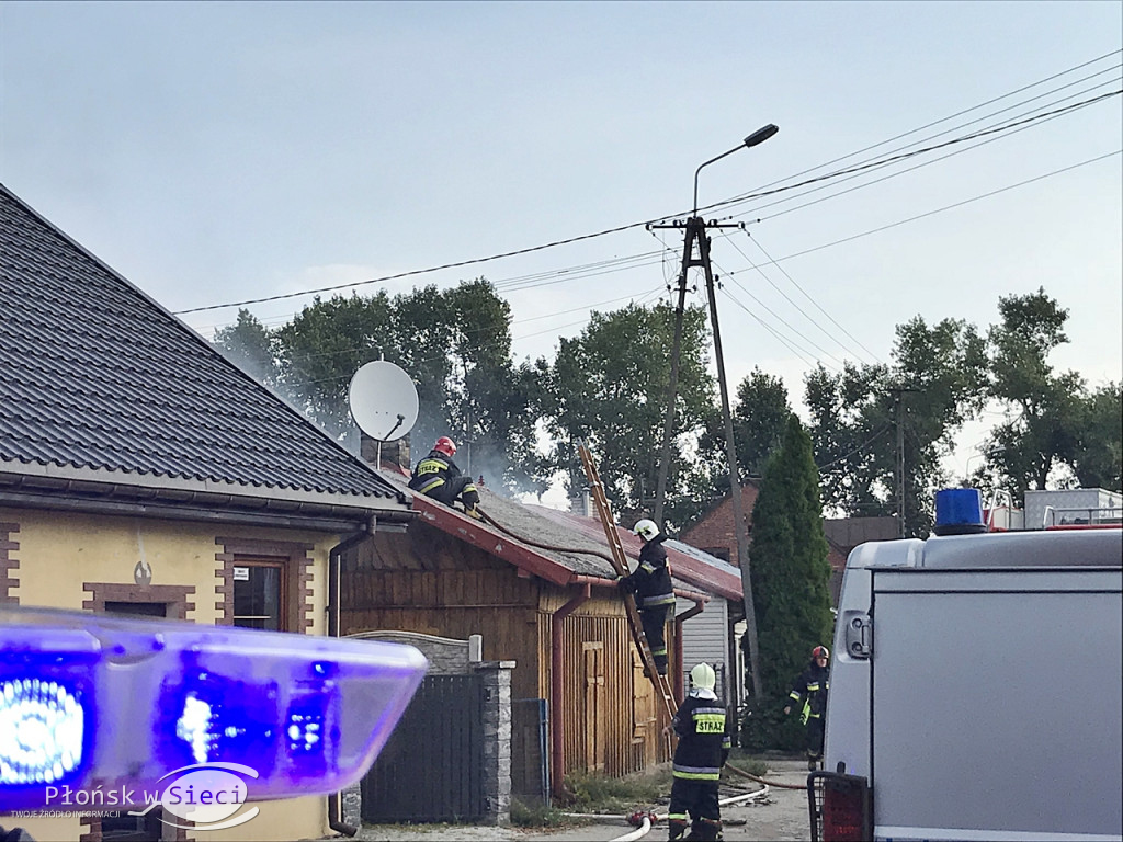 Pożar domu jednorodzinnego przy ulicy Odrodzenia