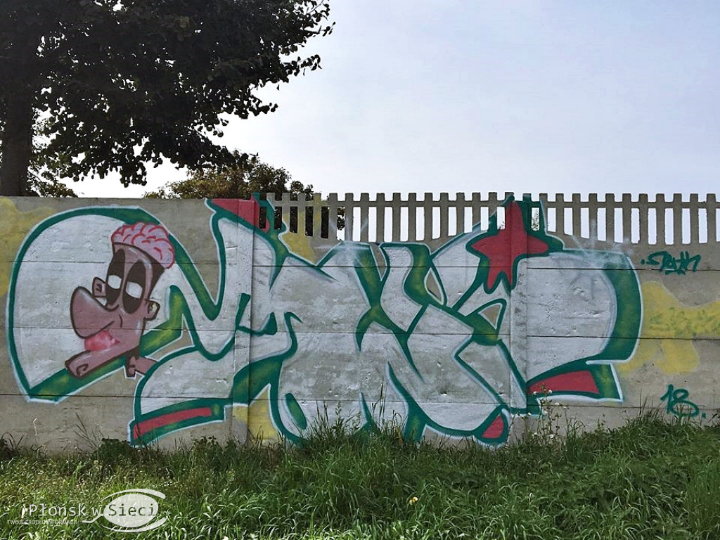 Płońskie graffiti z ulicy Rzemieślniczej i Grunwaldzkiej