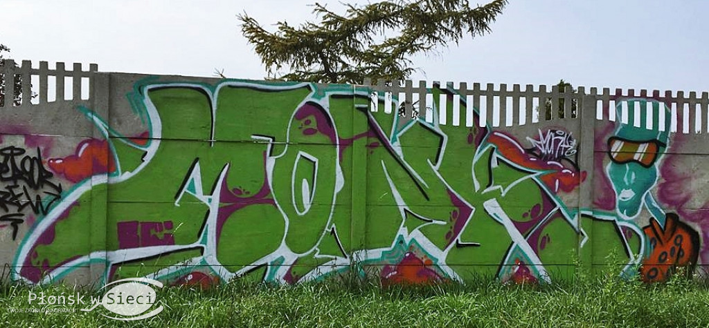 Płońskie graffiti z ulicy Rzemieślniczej i Grunwaldzkiej