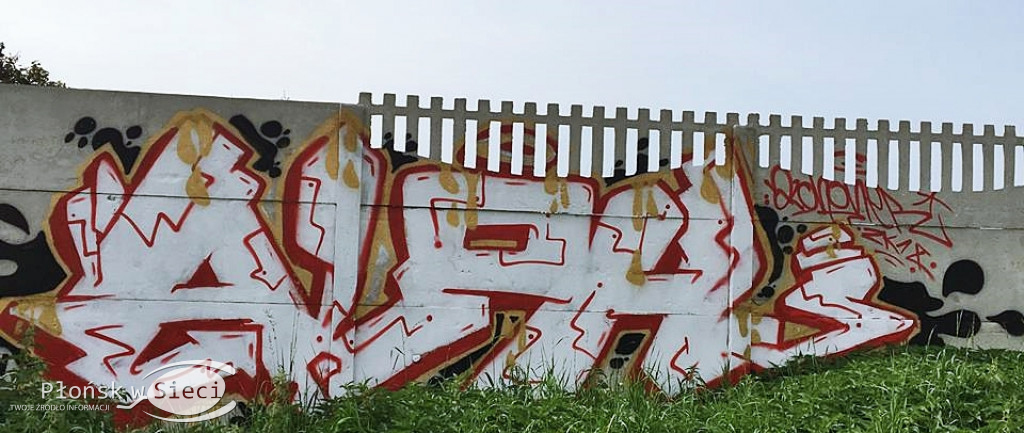 Płońskie graffiti z ulicy Rzemieślniczej i Grunwaldzkiej