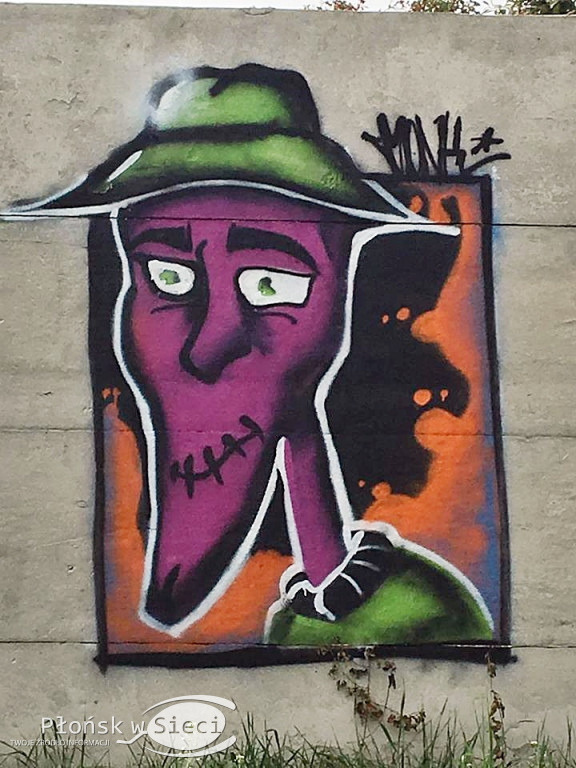 Płońskie graffiti z ulicy Rzemieślniczej i Grunwaldzkiej