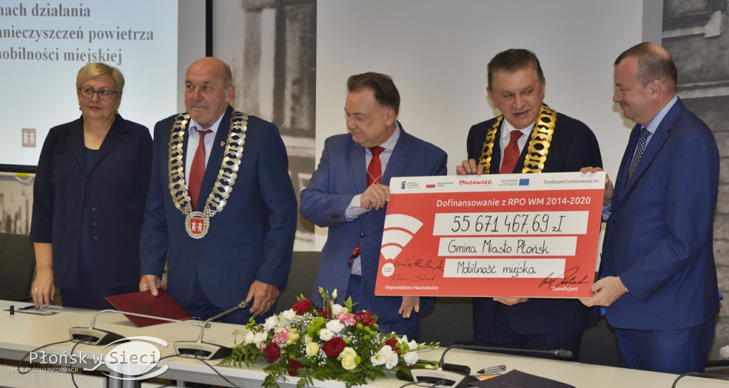Podpisanie umowy na dotację dla Płońska