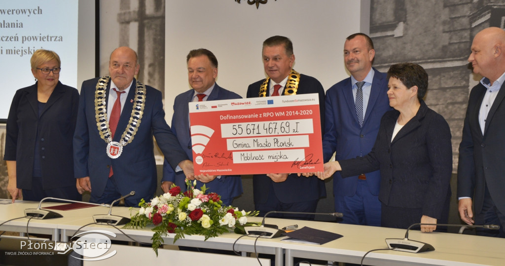 Podpisanie umowy na dotację dla Płońska
