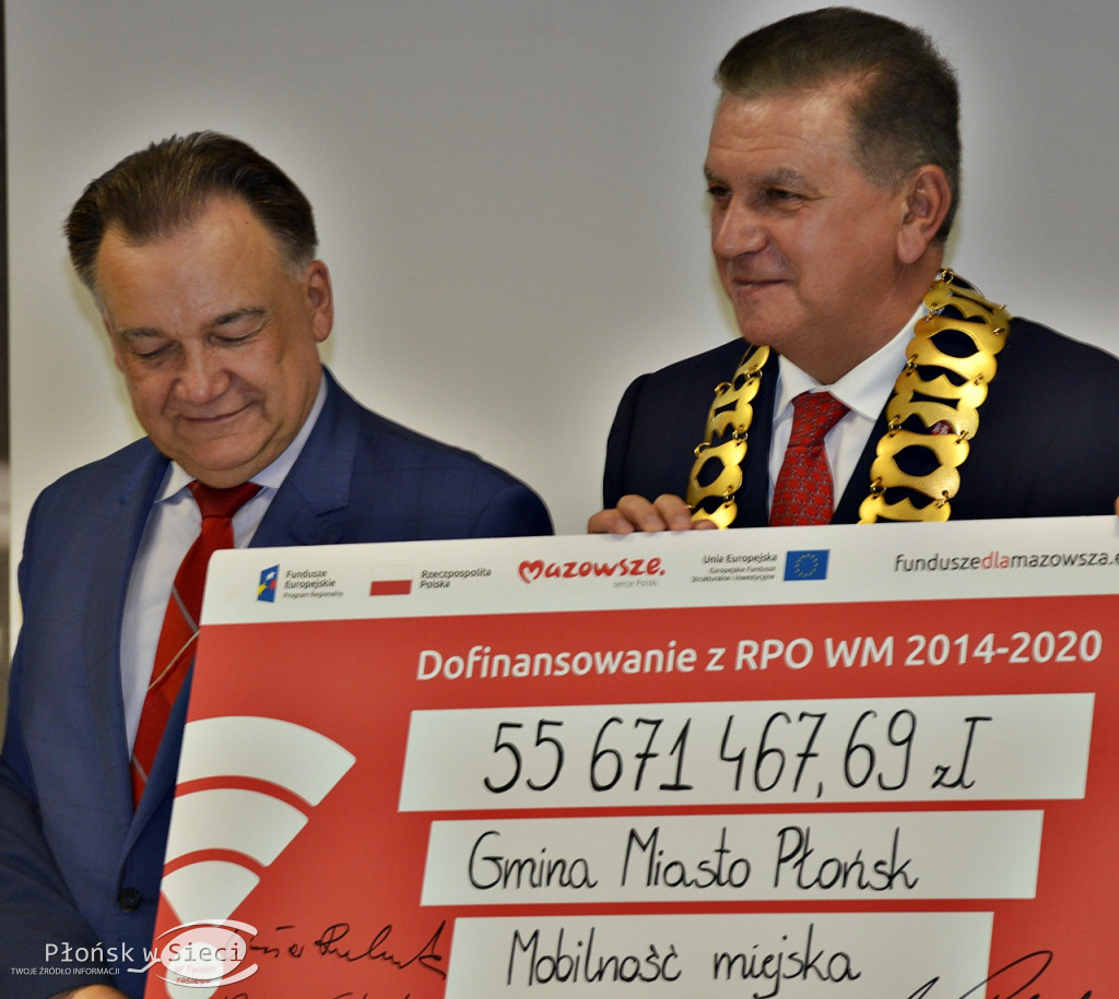 Podpisanie umowy na dotację dla Płońska