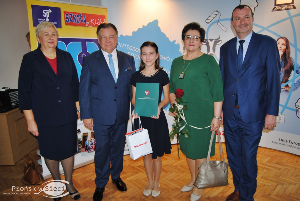 Stypendyści marszałka z powiatu płońskiego