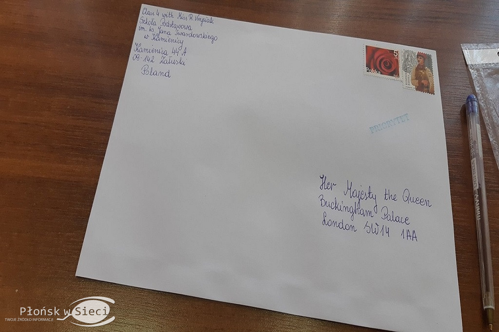 Uczniowie z Kamienicy piszą list do królowej...