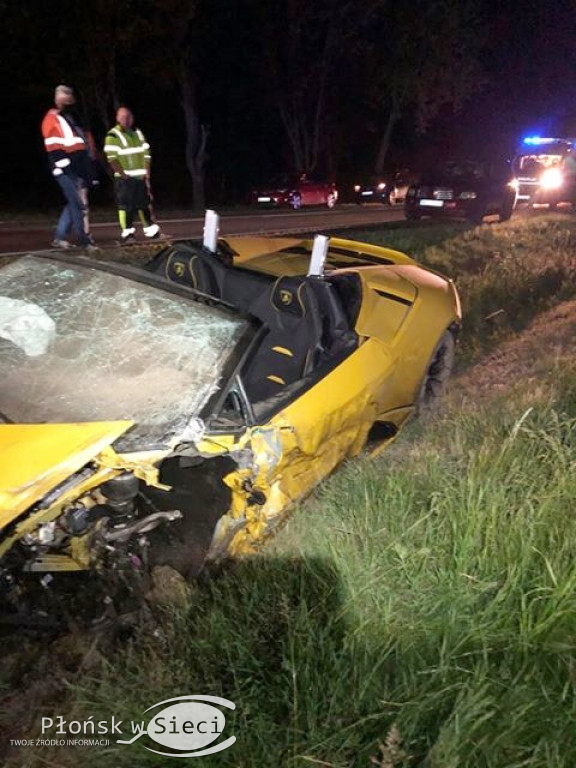 Skasował lamborghini. Wypadek Marcina Budki