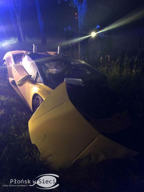 Skasował lamborghini. Wypadek Marcina Budki