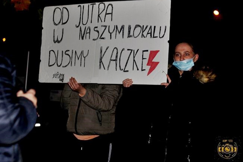 Protest #PiekłoKobiet w Nowym Mieście