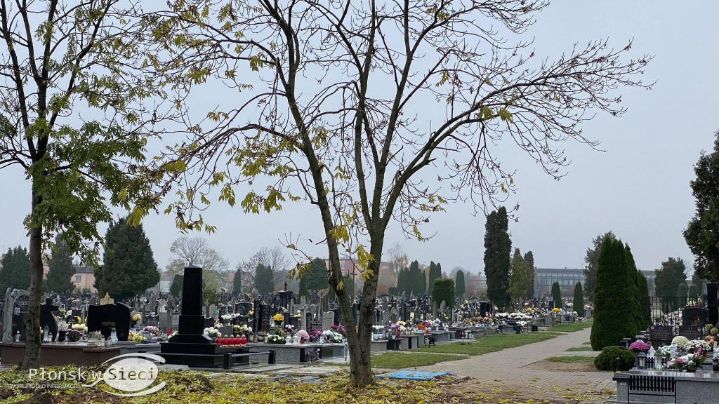 Płoński cmentarz i okolica 1 listopada...