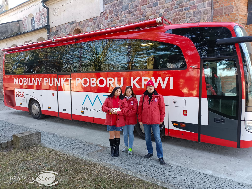 Mobilny punkt poboru krwi w Czerwińsku