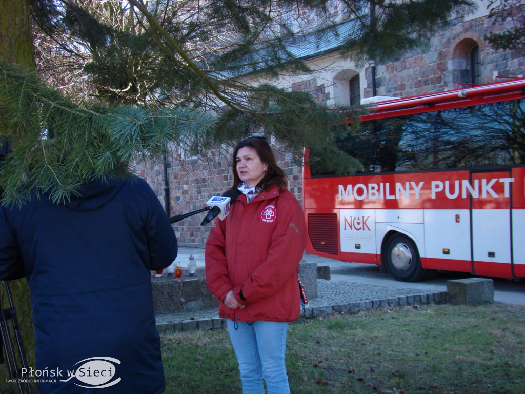 Mobilny punkt poboru krwi w Czerwińsku