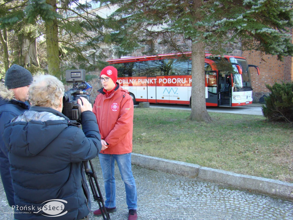 Mobilny punkt poboru krwi w Czerwińsku