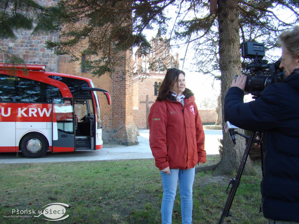 Mobilny punkt poboru krwi w Czerwińsku