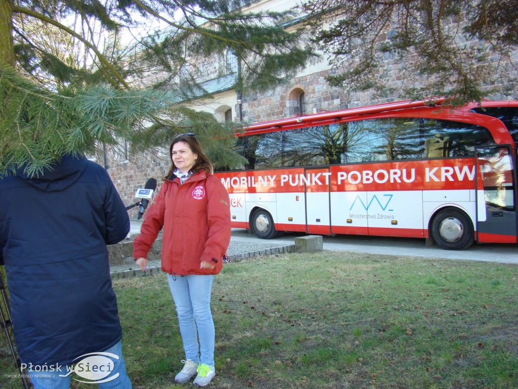 Mobilny punkt poboru krwi w Czerwińsku