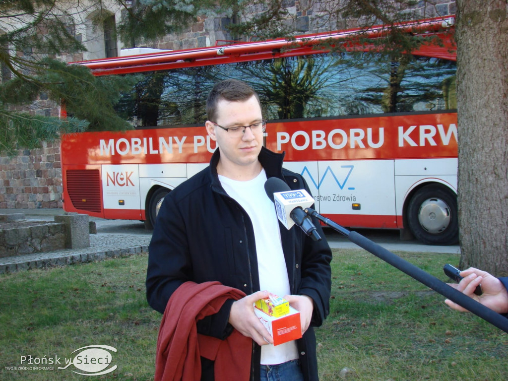 Mobilny punkt poboru krwi w Czerwińsku