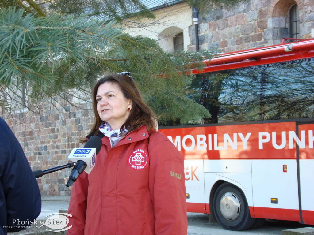 Mobilny punkt poboru krwi w Czerwińsku