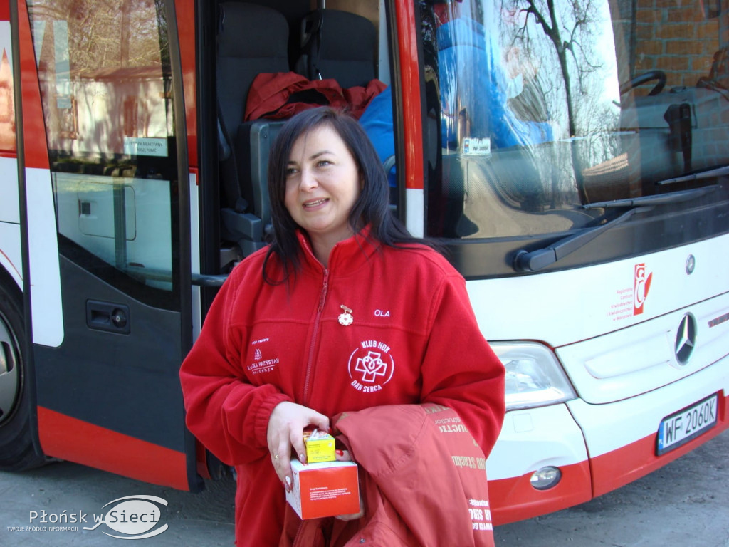 Mobilny punkt poboru krwi w Czerwińsku