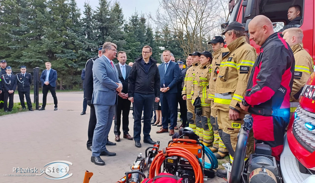 Premier Morawiecki u druhów z Kroczewa
