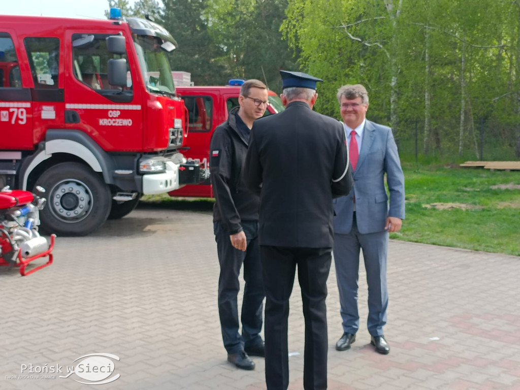 Premier Morawiecki u druhów z Kroczewa
