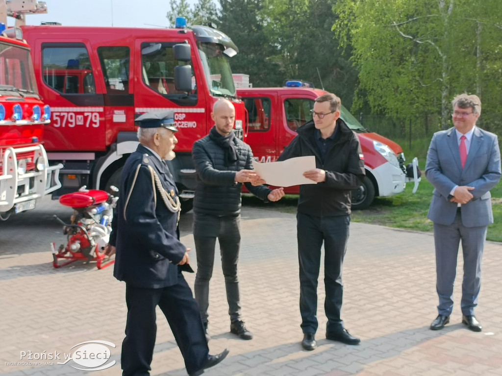 Premier Morawiecki u druhów z Kroczewa
