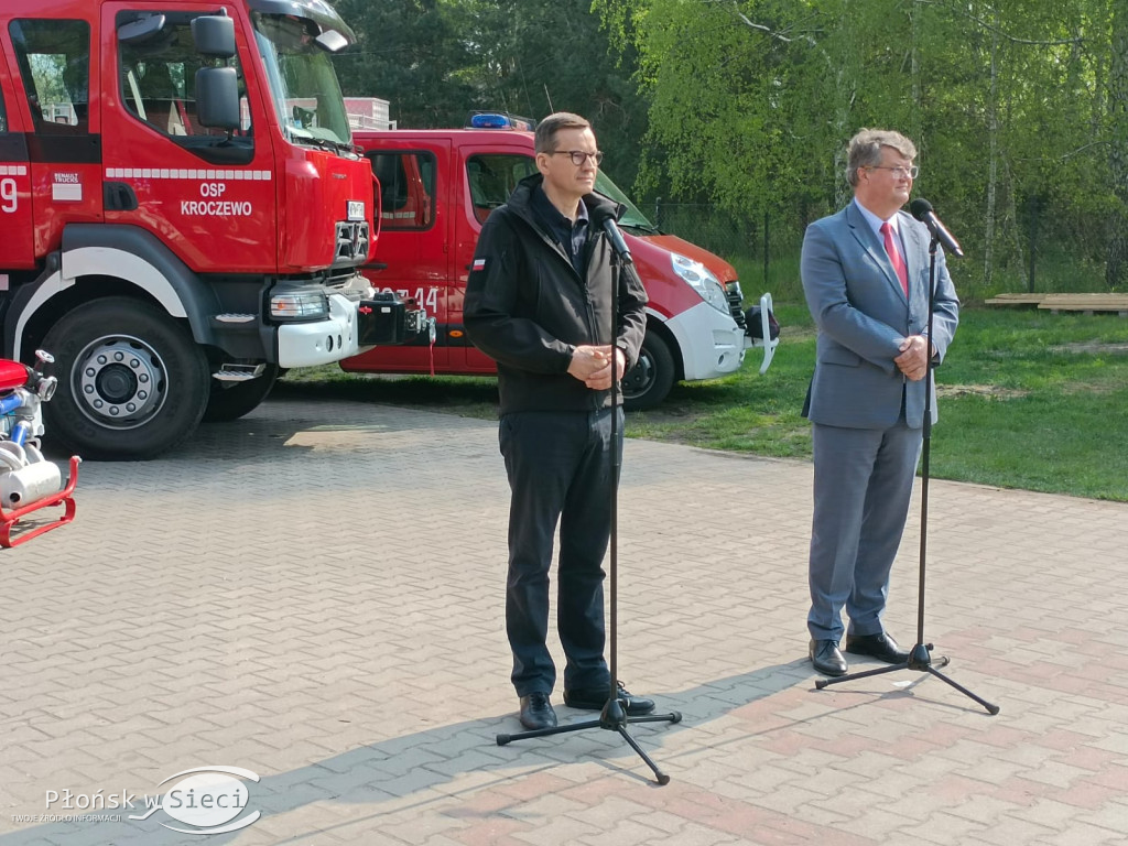 Premier Morawiecki u druhów z Kroczewa