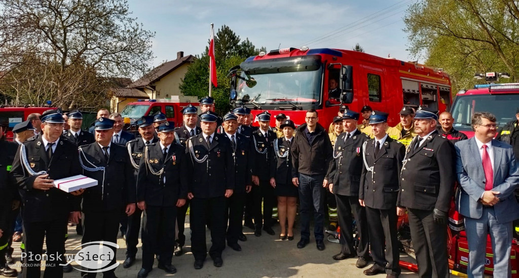 Premier Morawiecki u druhów z Kroczewa