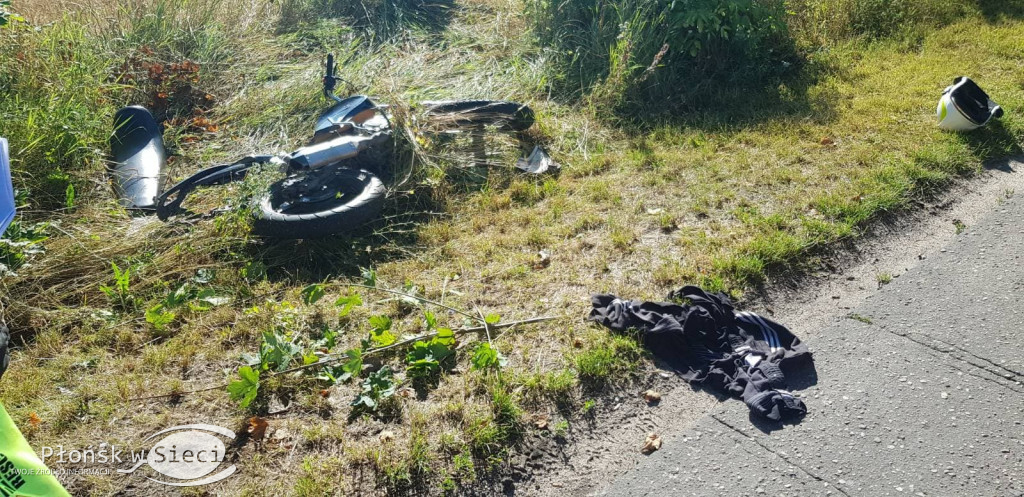 Wypadek w Radzyminie. Młodzież na motorze...