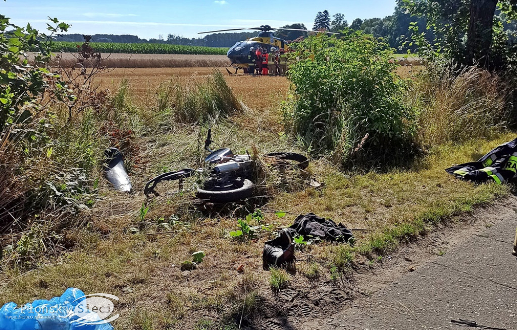 Wypadek w Radzyminie. Młodzież na motorze...