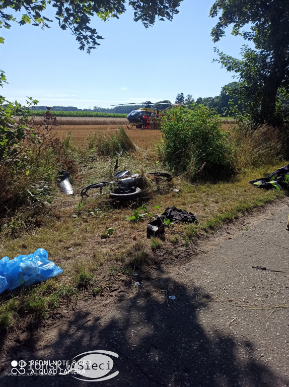 Wypadek w Radzyminie. Młodzież na motorze...