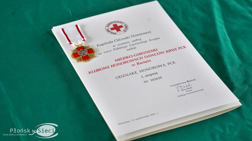 Piękny jubileusz krwiodawców w Raciążu