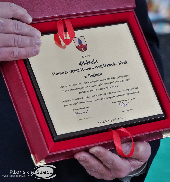 Piękny jubileusz krwiodawców w Raciążu