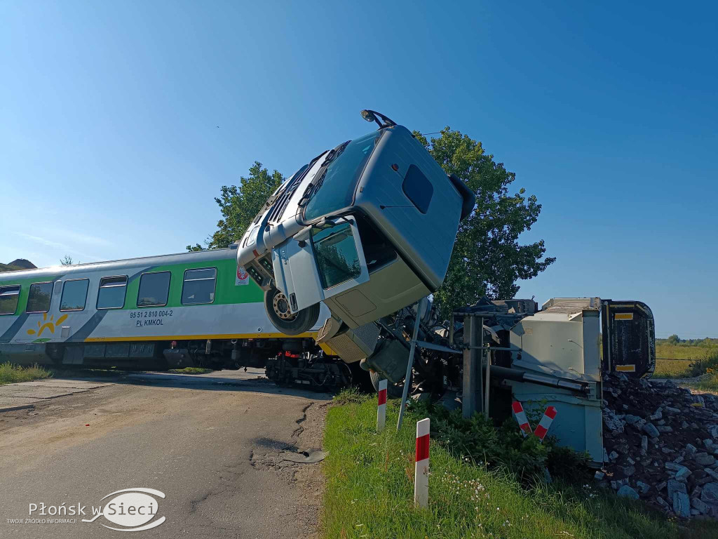 Zderzenie szynobusa z ciężarówką