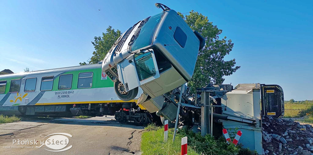 Zderzenie szynobusa z ciężarówką