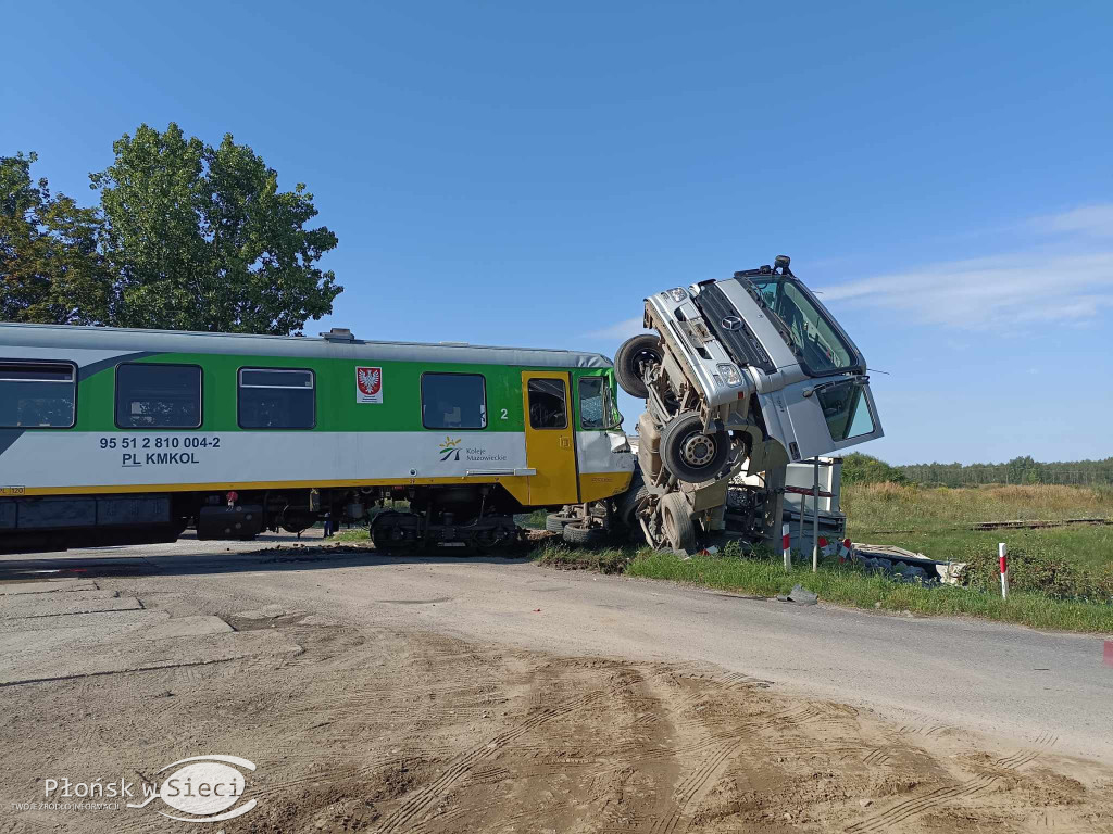 Zderzenie szynobusa z ciężarówką