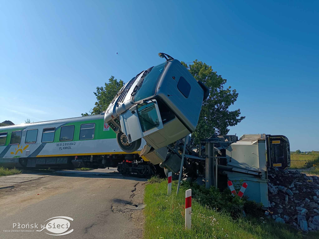 Zderzenie szynobusa z ciężarówką