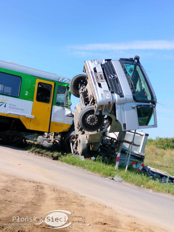 Zderzenie szynobusa z ciężarówką