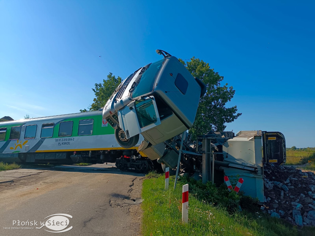 Zderzenie szynobusa z ciężarówką