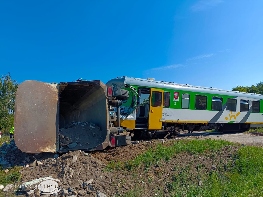 Zderzenie szynobusa z ciężarówką